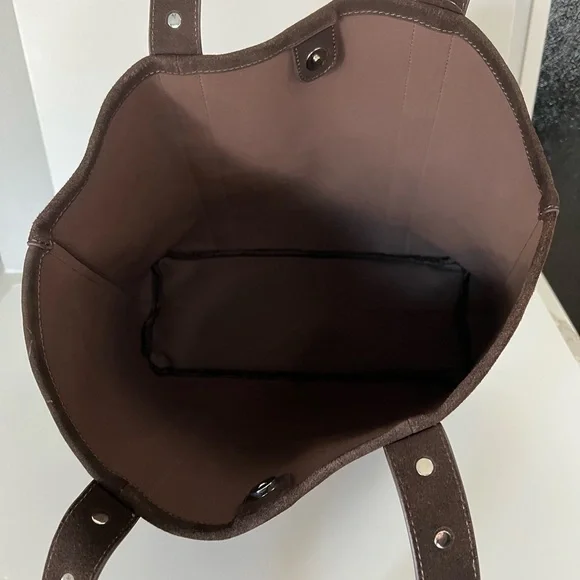 Evereve Sloane Studded Suede Leather Tote Bag NWT - Picture 5 of 14